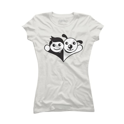 Junior's Design By Humans Doggy Friend By graphicganga T-Shirt