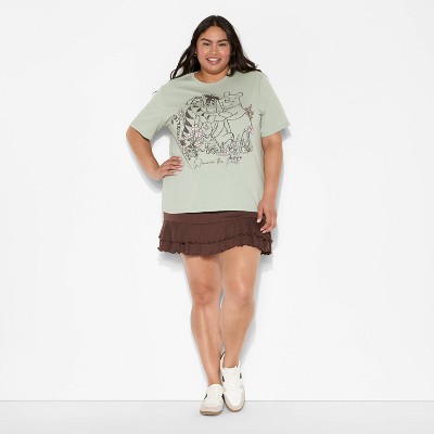 Women's Winnie The Pooh & Friends Short Sleeve Graphic T-Shirt - Green