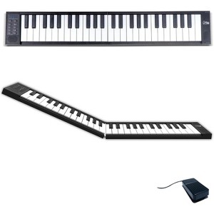 Carry-on Folding Piano 49 Touch – Ultra-Portable Keyboard with 128 Voices, USB & Bluetooth MIDI for Travel & Practice - 1 of 4