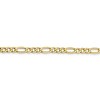 Black Bow Jewelry 4.5mm, 10k Yellow Gold Hollow Figaro Chain Bracelet - 2 of 4
