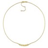 EVERLY JEWELRY | Yellow Plated Sterling Silver 4/5ct TGW Citrine Bead Bar Necklace, 16.5 inc + 2 inc - 4 of 4