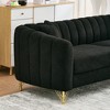 Sapphtopaz Chenille Couches for Living Room with Channel Tufted Upholstered Deep Sleeper Sofa with Gold Metal Leg&Pillows for Apartment - 4 of 4
