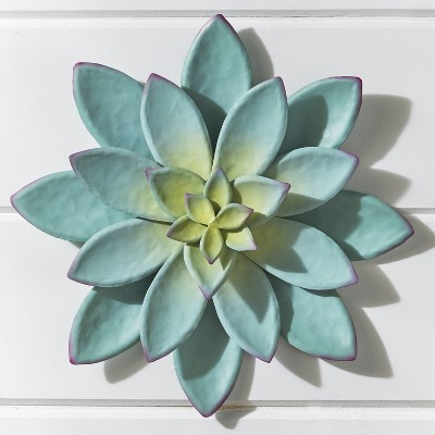 Lakeside Metal Wall Hanging Flower, Metal Outdoor Decorative Wall