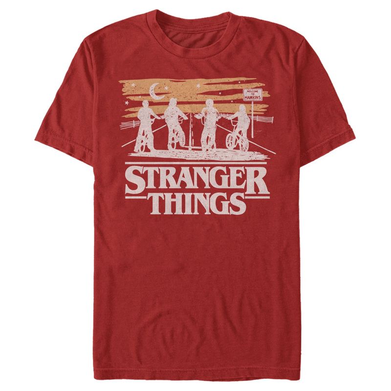 Men's Stranger Things Starry Bike Ride T-Shirt, 1 of 6