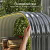 Galvanized Steel Shed Firewood Storage Rack, 4.7' x 1.4' x 4.7' Log Holder Storage Shed with Rubberized Edge for Easy Assembly - 4 of 4