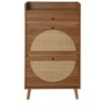TIRAMISUBEST Rattan - Walnut Mobile File Cabinet - 2 of 4