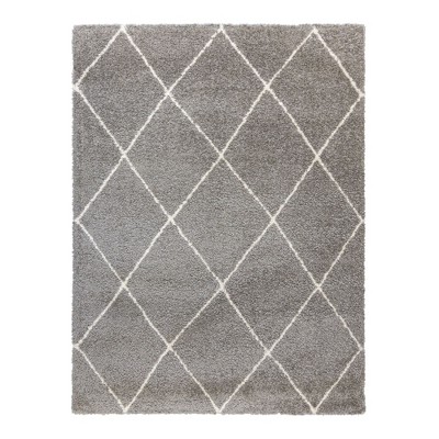 Gertmenian Thayer Diamond Modern Chain Link Bedroom Livingroom Easy Care Plush Microfiber Shag Indoor Area Rug
