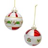 Kurt Adler 80mm Holly Leaves Glass Ball 6-Piece Ornament Set - 3 of 4