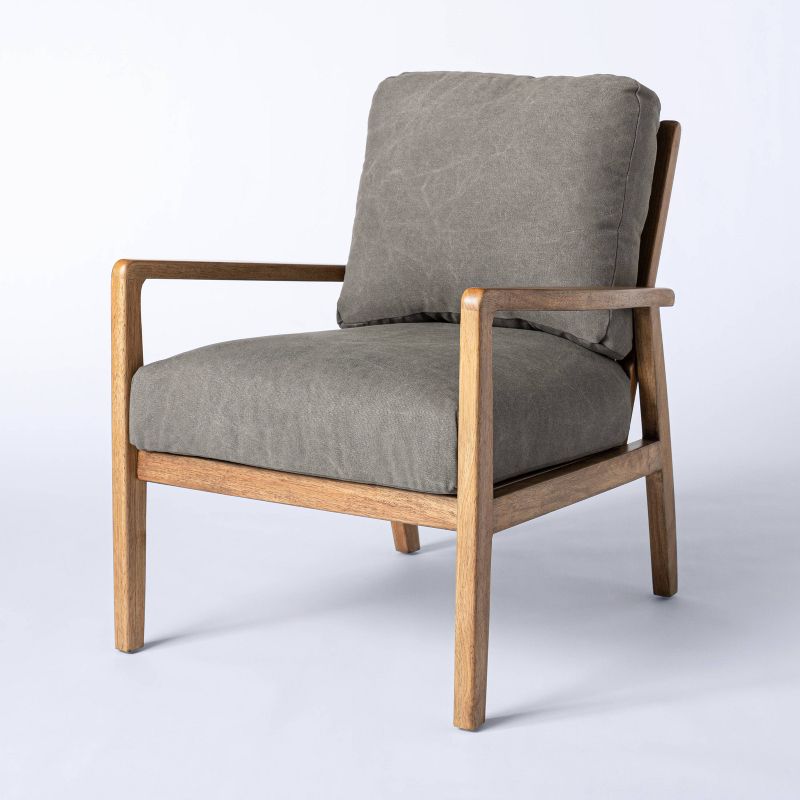 A threshold designed wstudio mcgee Dagget Mixed Material Accent Chair - Threshold™ designed with Studio McGee