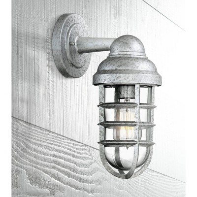 Marlowe Galvanized Steel 13'' Industrial Outdoor Wall Light