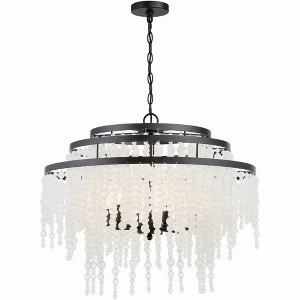 Crystorama Lighting Poppy 6 - Light Chandelier in  Matte Black - 1 of 4