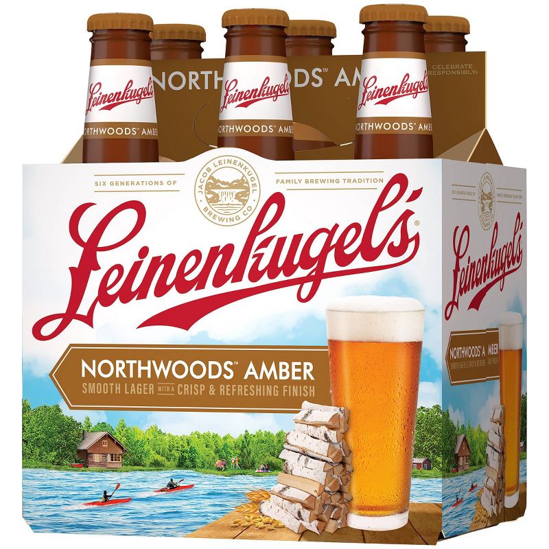 Leinenkugel Northwoods Lager Beer - 6pk/12 fl oz Cans, 3 of 5