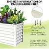 Galvanized Raised Garden Bed, Outdoor Large Planter Raised Beds Open Base with Safety Edge and Glove for Vegetables Flowers Ground Planter - 4 of 4