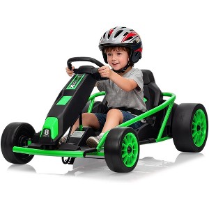 24V Go Kart for Kids 8+ Years,300W*2 Extra Powerful Motors,8.1MPH High Speed Drifting with Power Display - 1 of 4