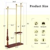Vynxaria Solid Wood & Stainless Steel 2-Tier Storage Rack ¨C 70" Tall - 2 of 4
