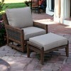 Courtyard Casual Bermuda FSC Teak 2 pc Swivel Glider and Ottoman Set  Includes:  One Swivel Glider and One Ottoman - 2 of 4