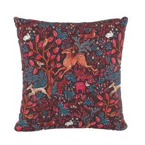 Animal Print Square Throw Pillow Rust - Cloth & Co., Red
