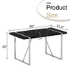 TiramisuBest Rustic Industrial Rectangular Dining Table,1.5" Thick Top,Electroplated Metal Legs,4-6 Person for Desk/Kitchen/Patio/Dining Room (Black) - 4 of 4