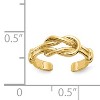 Black Bow Jewelry Love Knot Toe Ring in 14 Karat Gold - 3 of 4