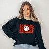 Simply Sage Market Women's Graphic Sweatshirt Baseball Stacked Smiley Face - 2 of 3