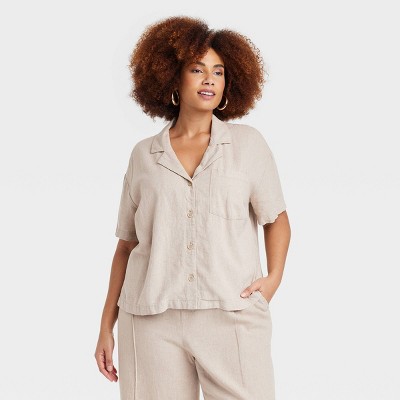 linen blouse target