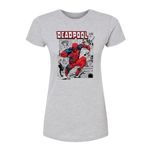 Women's - Marvel - Deadpool Comic Fitted Graphic T-Shirt - 1 of 2