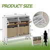 Garvee Shoe Storage Cabinet with 2/3/4 Flip Drawers,Farmhouse Fluted Shoe Organizer,Freestanding Hidden Slim Narrow Shoe Rack for Entryway,Foyer - 2 of 4