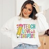 Simply Sage Market Women's Graphic Sweatshirt Teach Love Inspire Pencil - 2 of 4