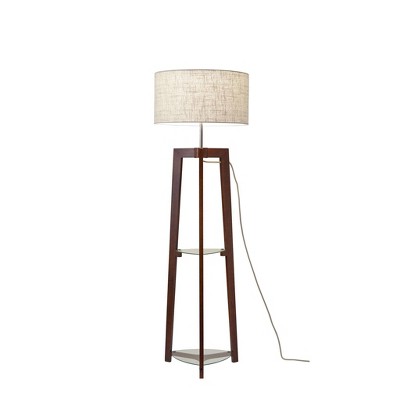 60" 3-way Henderson Shelf Floor Lamp Brown - Adesso