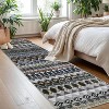 Runner Rug Vintage Distressed Geometric Hallway Carpet Machine Washable Non-Slip Indoor Long Rug Non-Shedding Accent Carpet - 3 of 4