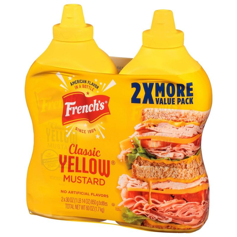 FRENCH&#39;S Classic Yellow Mustard - 30oz / 2pk, 4 of 5