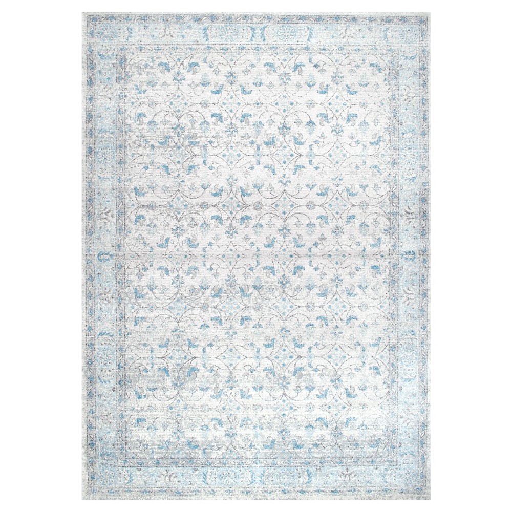 4'x6' Vintage Rio Area Rug Aqua- nuLOOM