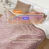 Electric Throw Blanket Heated Blanket, Tufted Heating Blankets with 6 Heating Levels &4 Hours Auto Shutoff, Overheat Protection - 3 of 4