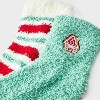 Women's Embroidered 2pk Cozy Ankle Socks - 3 of 3