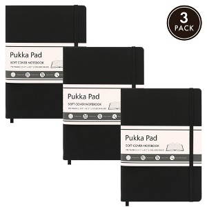 Pukka Pads Pukka Soft Cover A5 College Ruled - Black, Pack of 3 - 1 of 4