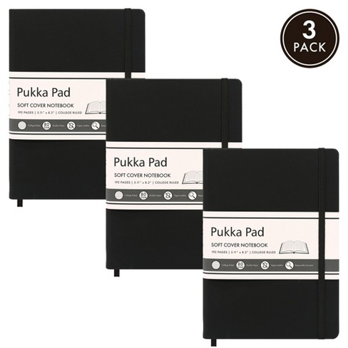 Pukka Pads Pukka Soft Cover A5 College Ruled - Black, Pack of 3 - image 1 of 4