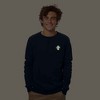 Dalix Mushroom (Glow in the Dark) Embroidered Fleece Sweatshirt Pullover Mens - 2 of 4