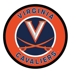 Evergreen Ultra-Thin Edgelight LED Wall Decor, Round, University of Virginia- 23 x 23 Inches Made In USA - 1 of 4