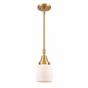 Bell - 1 Light Stem Hung Mini Pendant In Industrial Style-11.13 Inches Tall and 5 Inches Wide - 1 of 1