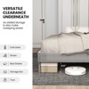 Infans Full Size Bed Frame Upholstered Platform Velvet Headboard Wooden Slats Gray - 4 of 4
