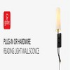 Globe Electric 1-Light Matte Black USB AC Charging Plug-In or Hardwire Wall Sconce with LED Reading Light and White Fabric Shade - 2 of 4