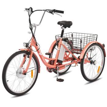 Viribus Electric Trike, Electric Tricycle for Adults, Ebike Trike with Basket, 36V Removable Battery, 250W Brushless Motor,Adults Tricycle 24"26"