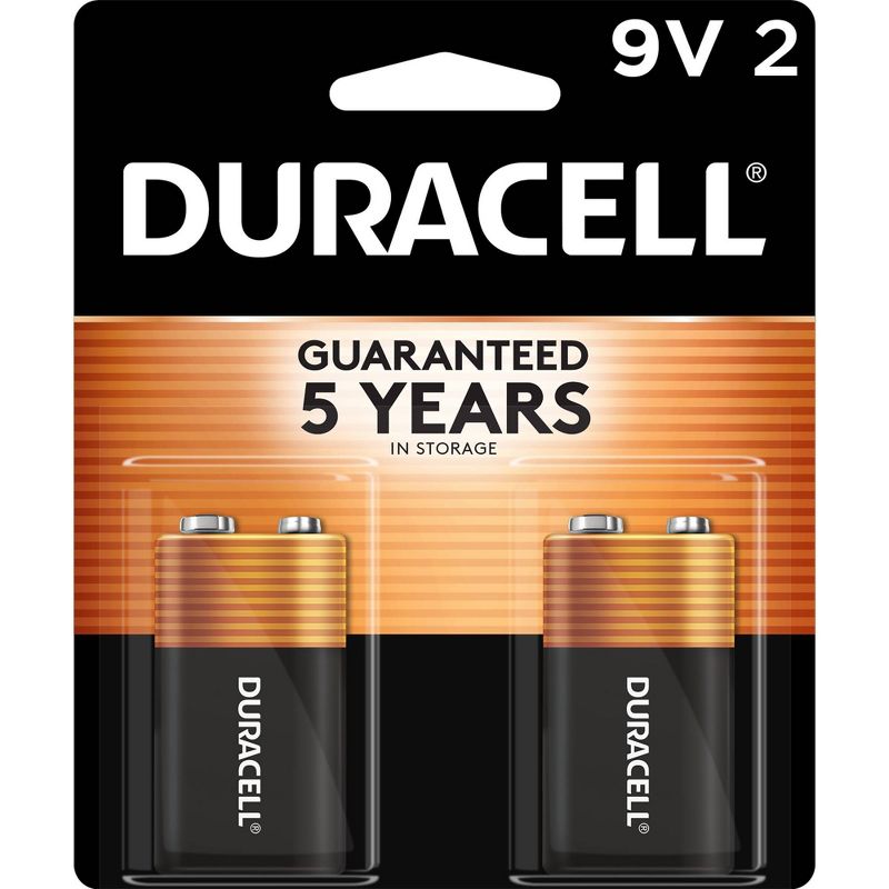 Duracell Coppertop 9V Batteries - Alkaline Battery, 1 of 8