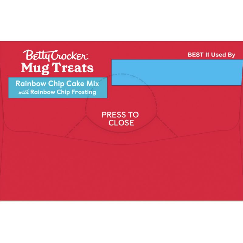 Betty Crocker Mug Treats Rainbow Chip Cake Mix - 4ct/13.9oz, 6 of 12