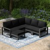 WestinTrends Montara 6-Piece Outdoor Patio Corner Sectional Sofa Conversation Set - 2 of 4