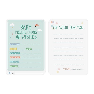 Milestone Baby Shower Predictions and Wishes Cards - 6pc