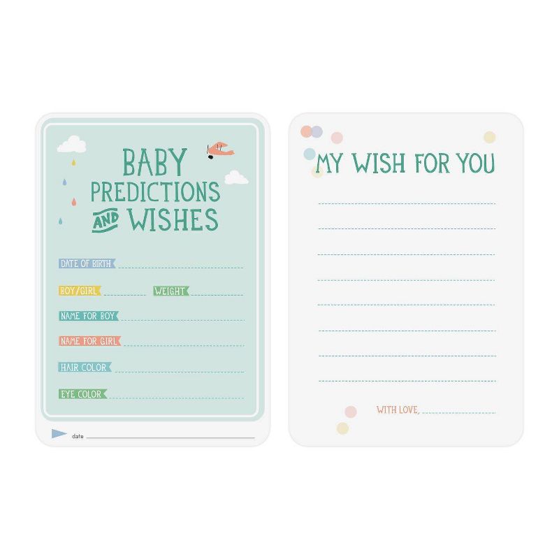 Milestone Baby Shower Predictions and Wishes Cards - 6pc, 1 of 5