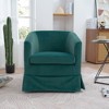 Vynxaria 27.36" Wide Swivel Accent Chair - Dark Green - 2 of 4