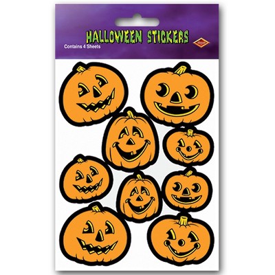 Beistle 4 3/4" x 7 1/2" Jack-O-Lantern Sticker 28/Pack 04001