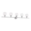Elegant Lighting Collier 5 light Chrome and Clear glass Wall sconce - 4 of 4
